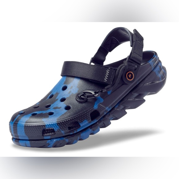 CROCS Post Malone Duet Max Clog Mens 6 Womens 8 Black/Blue Brand New With Tags! - Picture 3 of 6
